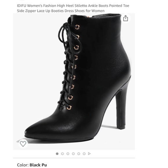 NWT 🆕 Black ⚫️ pointed heeled zip up boots for women size 7 - Picture 1 of 10